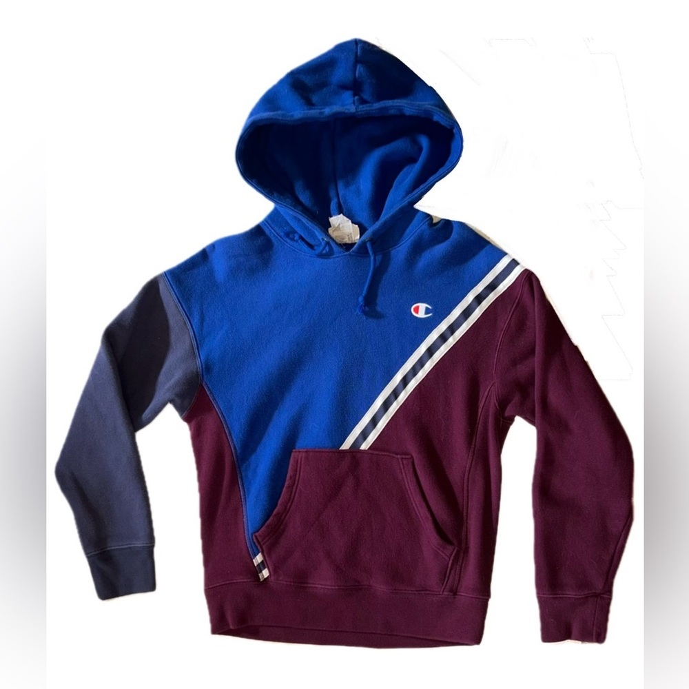 Vintage Mens Champion Tricolor Reverse Weave Hoodie Size M
